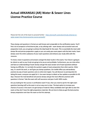 actual arkansas ar water sewer lines license