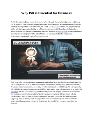 why iso is essential for business