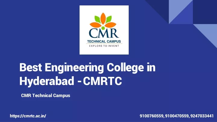 best engineering college in hyderabad cmrtc