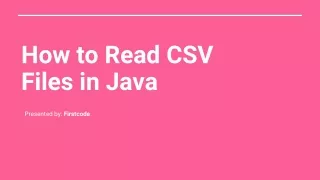 How to Read CSV Files in Java