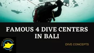Famous 4 dive centers in bali