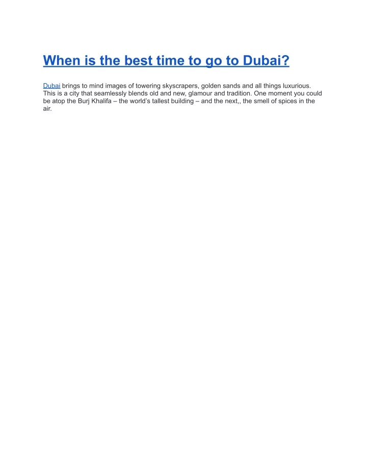 when is the best time to go to dubai