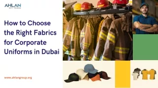 How to Choose the Right Fabrics for Corporate Uniforms in Dubai