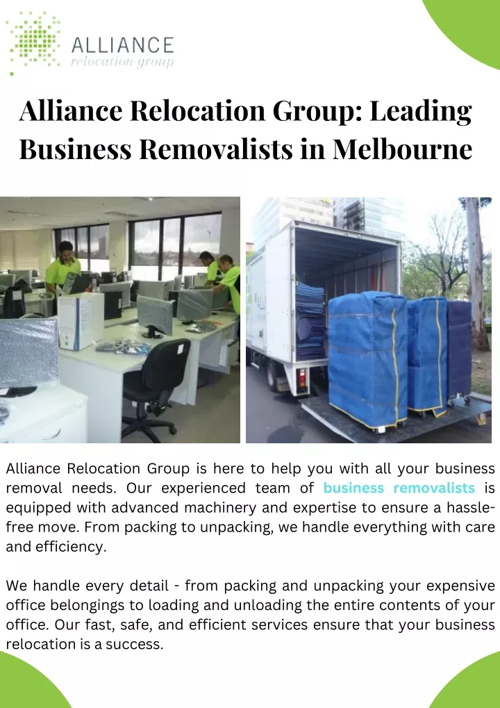 alliance relocation group leading business