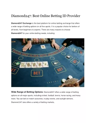 diamond247 best online betting id provider