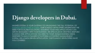 Django Developers in Dubai