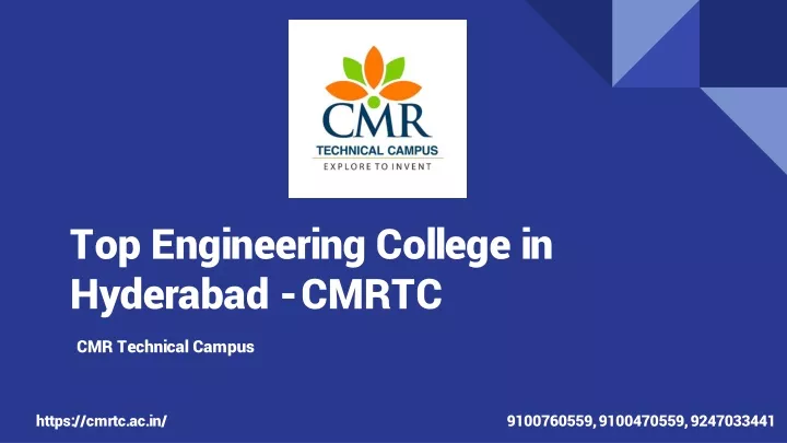 top engineering college in hyderabad cmrtc