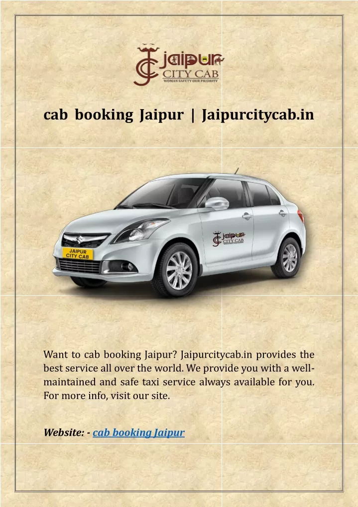 cab booking jaipur jaipurcitycab in