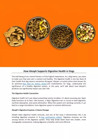 How Aleeph Supports Digestive Health In Dogs