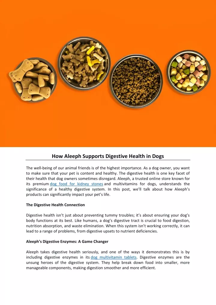 how aleeph supports digestive health in dogs