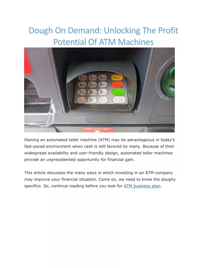 atm business plan pdf