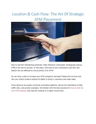 location cash flow the art of strategic
