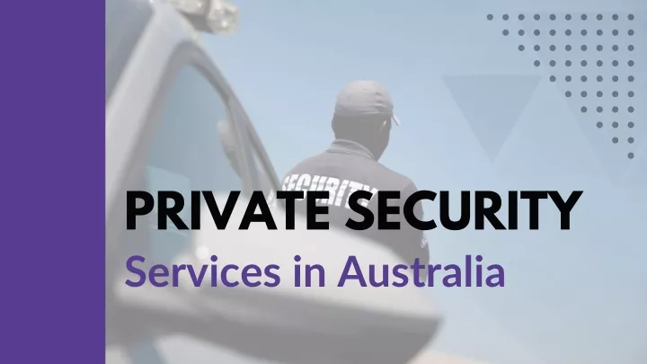 private security services in australia