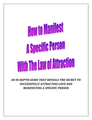 How to Manifest A Specific Person With The Law of Attraction