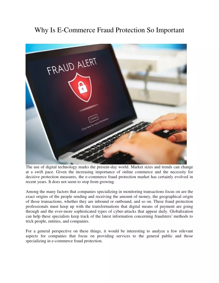 why is e commerce fraud protection so important