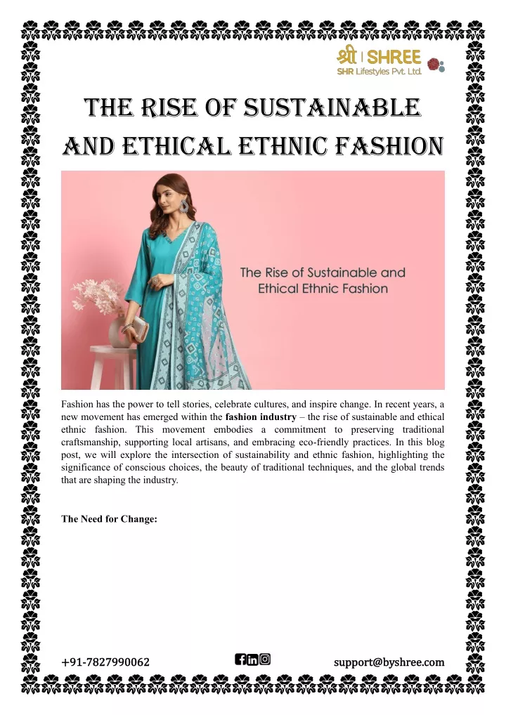 the rise of sustainable and ethical ethnic fashion