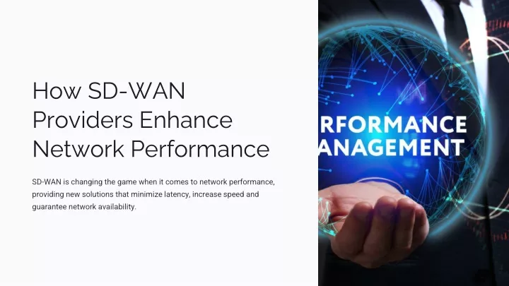 how sd wan providers enhance network performance