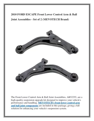 2010 ford escape front lower control arm ball