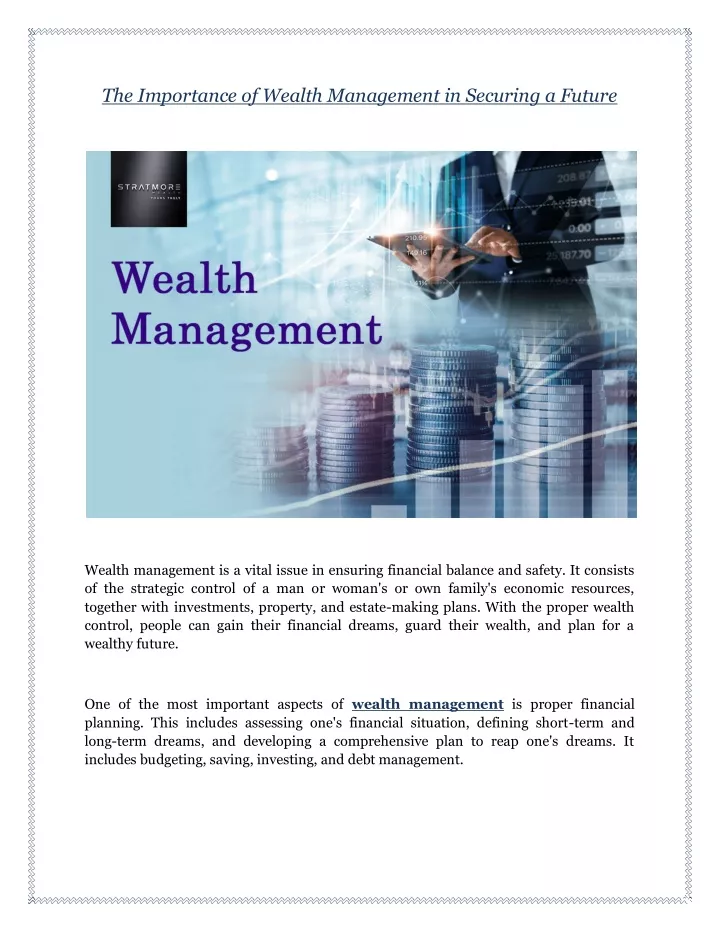 the importance of wealth management in securing