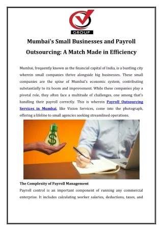 Mumbai's Small Businesses and Payroll Outsourcing A Match Made in Efficiency