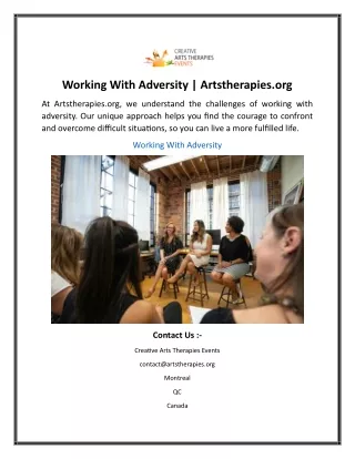 Working With Adversity Artstherapies.org