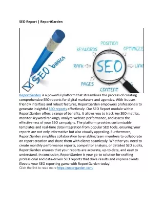 seo report reportgarden