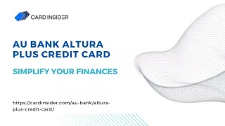 Altura Plus Cardholder Benefits