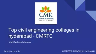 Top civil engineering colleges in hyderabad - CMRTC