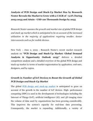analysis of pcb design and stack up market size