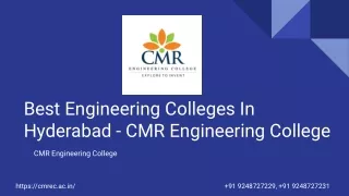 Best Engineering Colleges In Hyderabad - CMR Engineering College