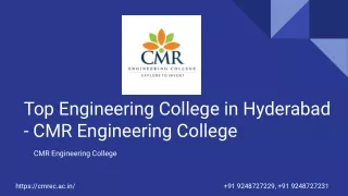 Top Engineering College in Hyderabad - CMR Engineering College