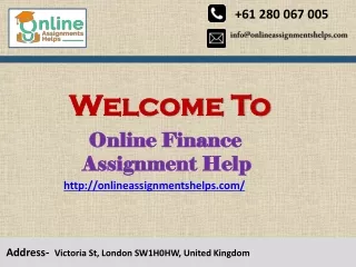 Online Finance Assignment Help PPT