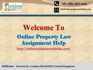 Online Property Law Assignment Help PPT