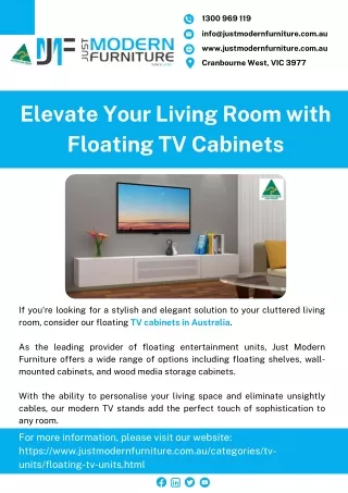 Elevate Your Living Room with Floating TV Cabinets