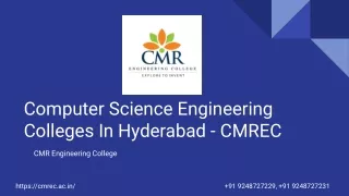 Computer Science Engineering Colleges In Hyderabad - CMR Engineering College