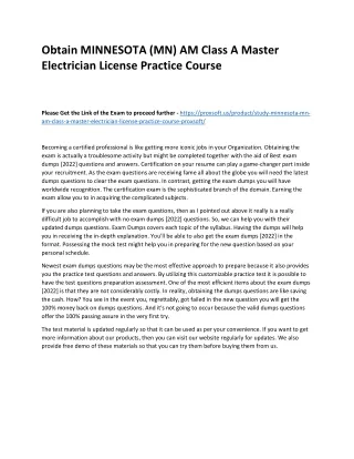 obtain minnesota mn am class a master electrician