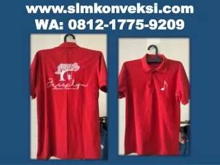 WA 0812 1775 9209, SLM Konveksi Vendor Produksi Kaos Polo Shirt Custom Terpercaya Palangkaraya Tarakan