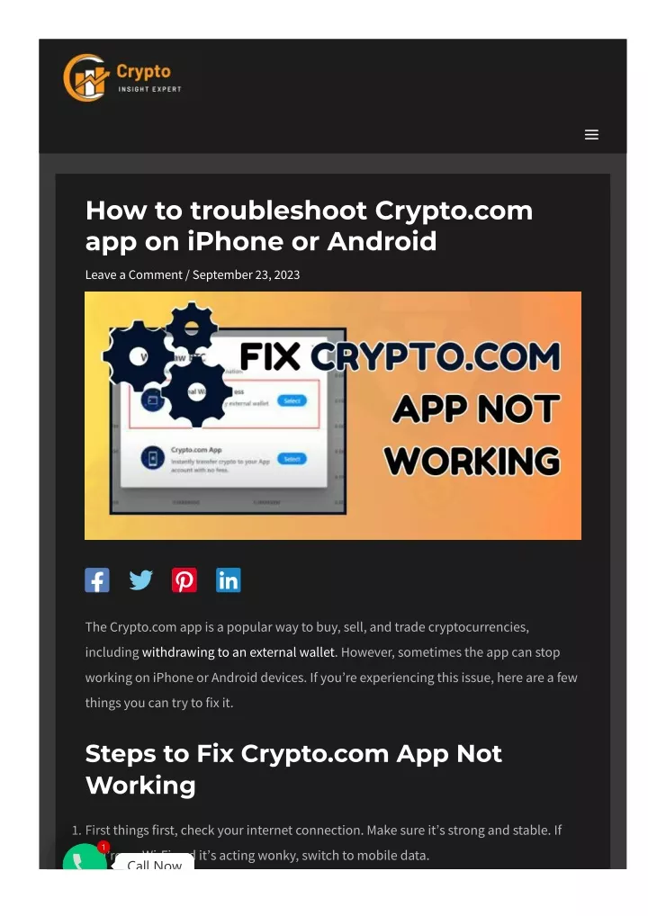 how to troubleshoot crypto com app on iphone