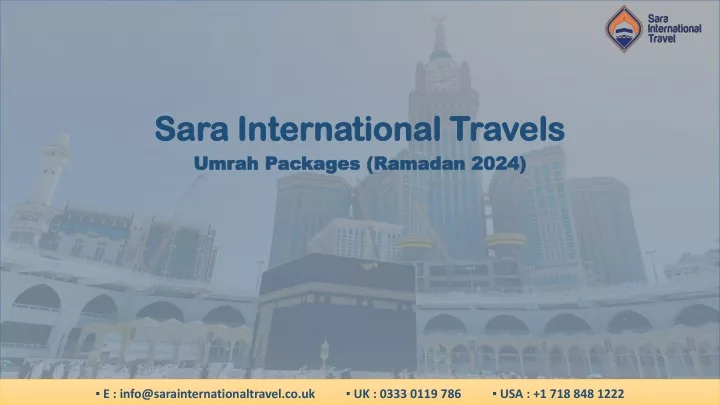 sara international travels umrah packages ramadan