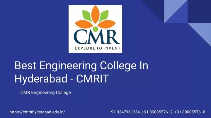 PPT - Best Engineering College In Hyderabad - CMRIT PowerPoint ...