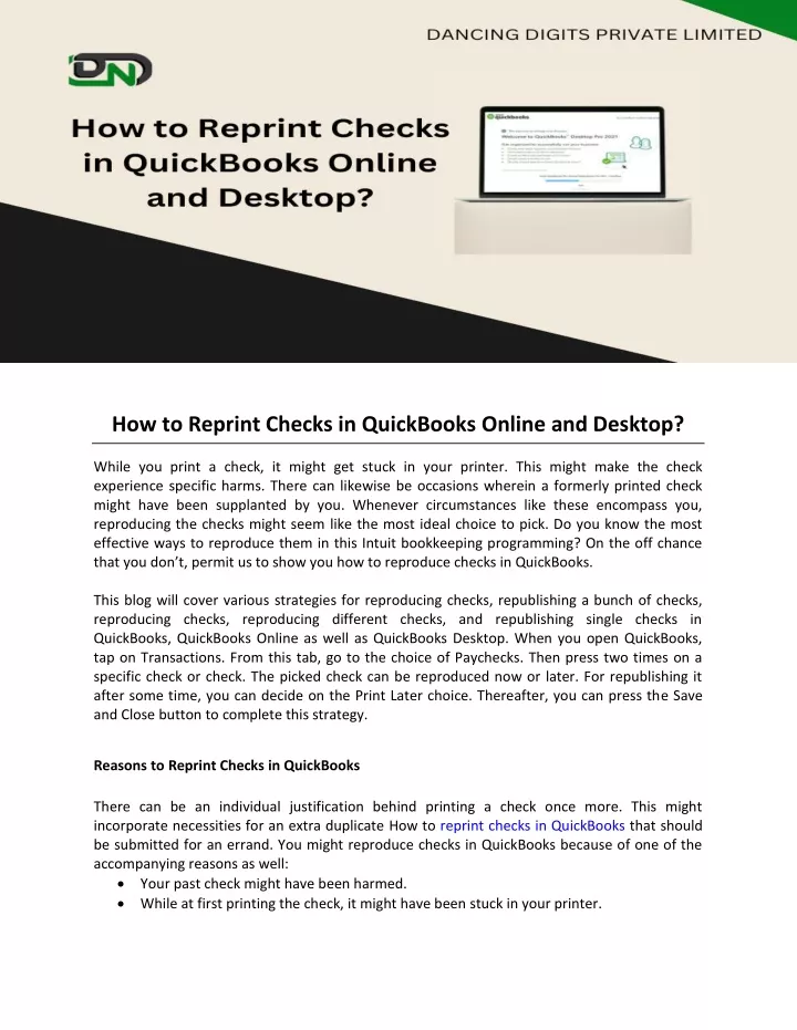 how to reprint checks in quickbooks online