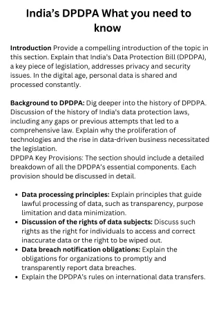 India's dpdpa what you need to know