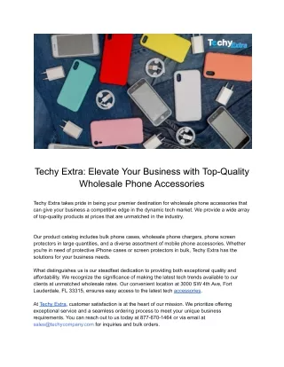 Techy Extra_ Elevate Your Business with Top-Quality Wholesale Phone Accessories