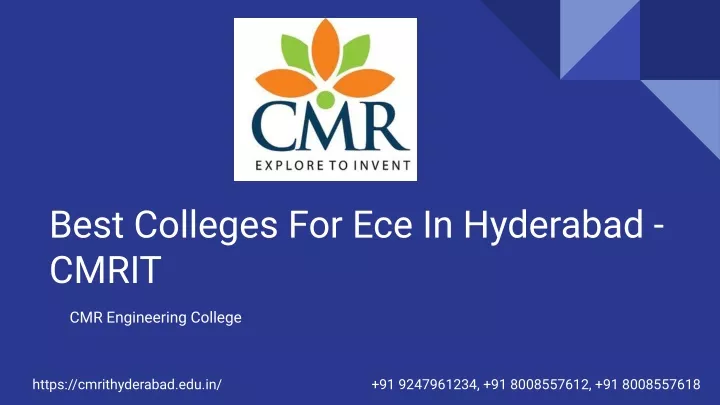 best colleges for ece in hyderabad cmrit