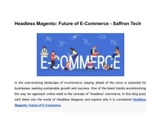 Headless Magento_ Future of E-Commerce - Saffron Tech