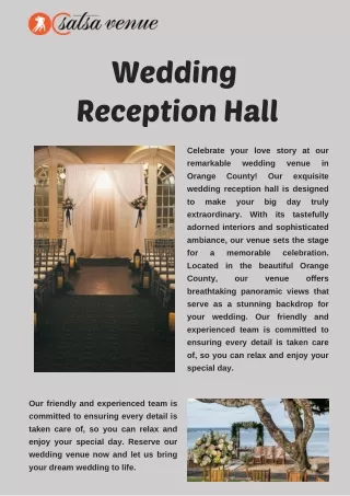 Wedding Reception Hall | Wedding Venue Orange County