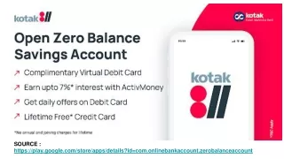 Open a zero balance savings account online in a few simple steps!