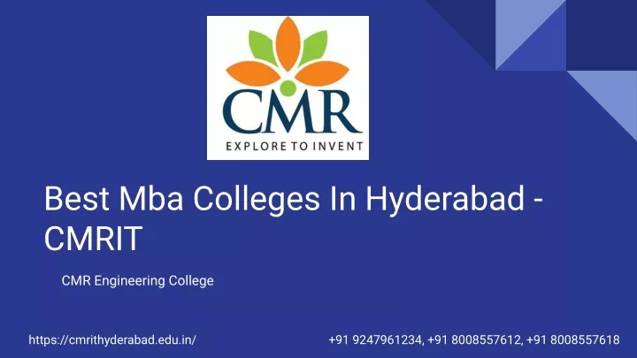 best mba colleges in hyderabad cmrit