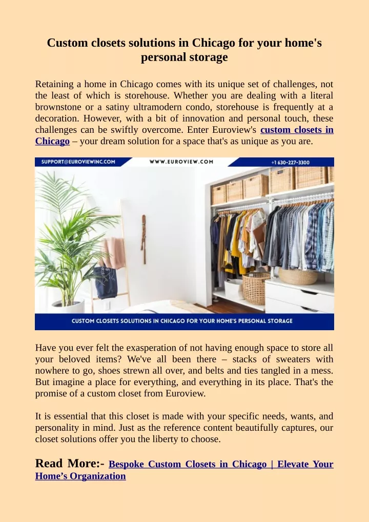 custom closets solutions in chicago for your home