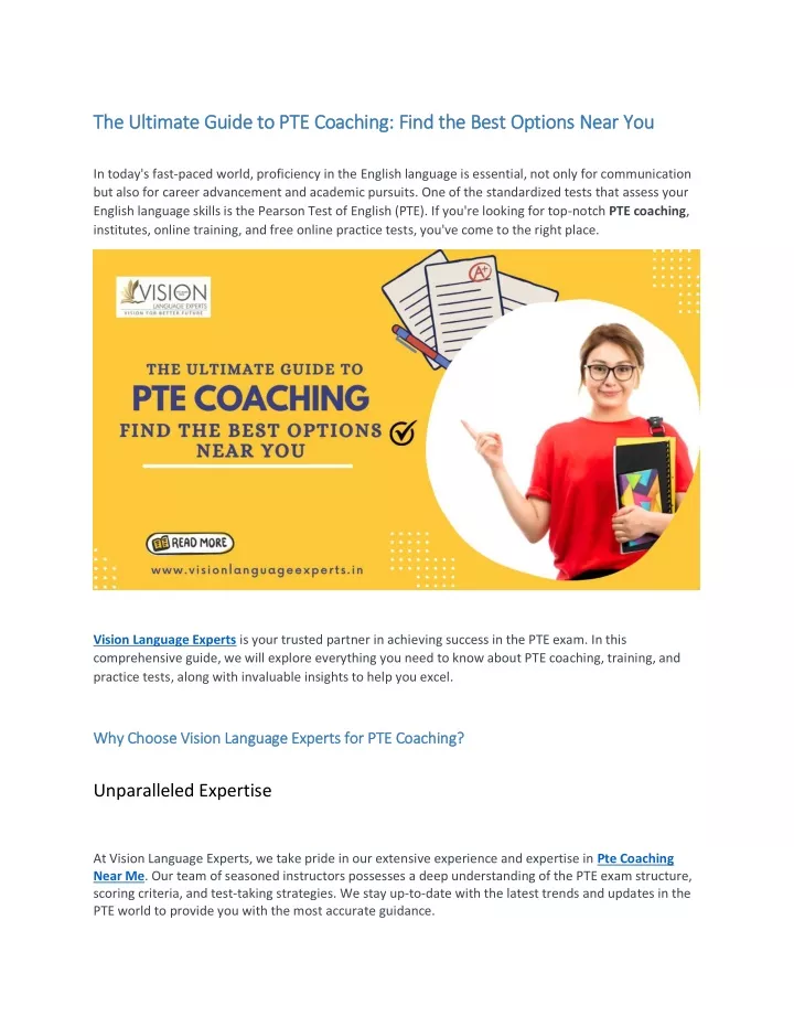 the ultimate guide to pte coaching the ultimate